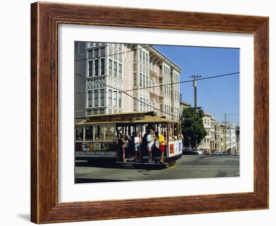 Cable Car on Nob Hill, San Francisco, California, USA-Fraser Hall-Framed Photographic Print