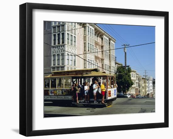 Cable Car on Nob Hill, San Francisco, California, USA-Fraser Hall-Framed Photographic Print