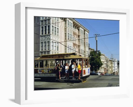 Cable Car on Nob Hill, San Francisco, California, USA-Fraser Hall-Framed Photographic Print