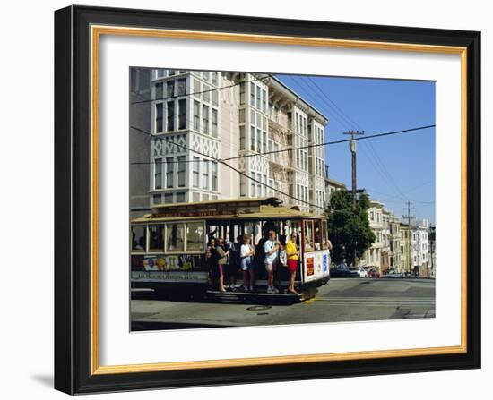 Cable Car on Nob Hill, San Francisco, California, USA-Fraser Hall-Framed Photographic Print