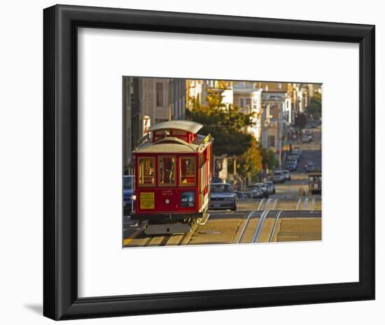 Cable Car on Powell Street in San Francisco, California, USA-Chuck Haney-Framed Photographic Print