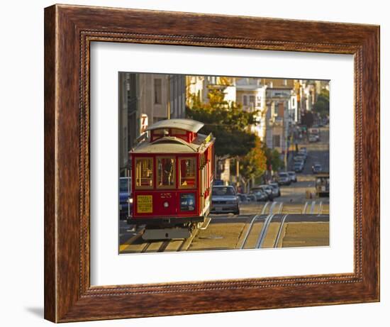 Cable Car on Powell Street in San Francisco, California, USA-Chuck Haney-Framed Photographic Print