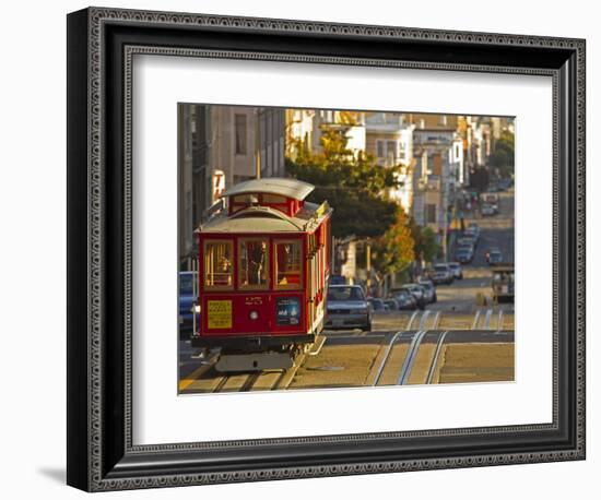 Cable Car on Powell Street in San Francisco, California, USA-Chuck Haney-Framed Photographic Print