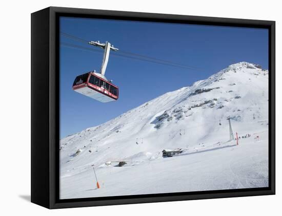 Cable Car, Rothorn Peak, Blauherd, Zermatt, Valais, Wallis, Switzerland-Walter Bibikow-Framed Premier Image Canvas