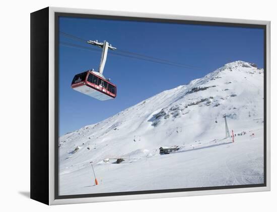 Cable Car, Rothorn Peak, Blauherd, Zermatt, Valais, Wallis, Switzerland-Walter Bibikow-Framed Premier Image Canvas