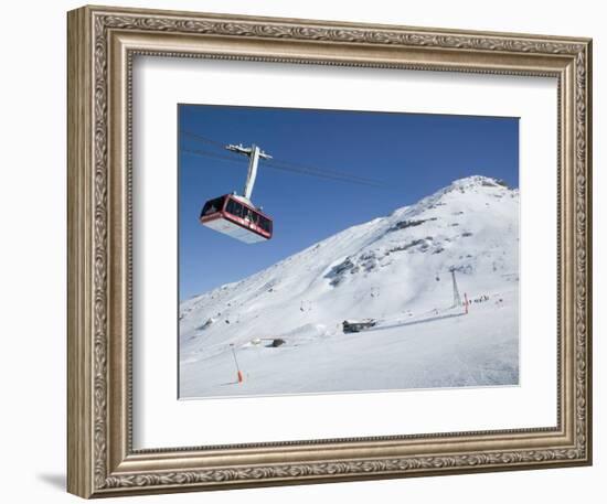 Cable Car, Rothorn Peak, Blauherd, Zermatt, Valais, Wallis, Switzerland-Walter Bibikow-Framed Photographic Print