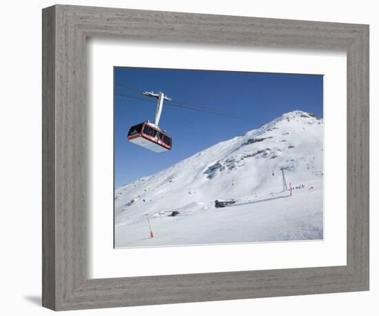 Cable Car, Rothorn Peak, Blauherd, Zermatt, Valais, Wallis, Switzerland-Walter Bibikow-Framed Photographic Print