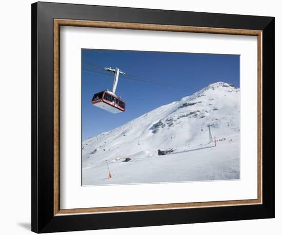 Cable Car, Rothorn Peak, Blauherd, Zermatt, Valais, Wallis, Switzerland-Walter Bibikow-Framed Photographic Print