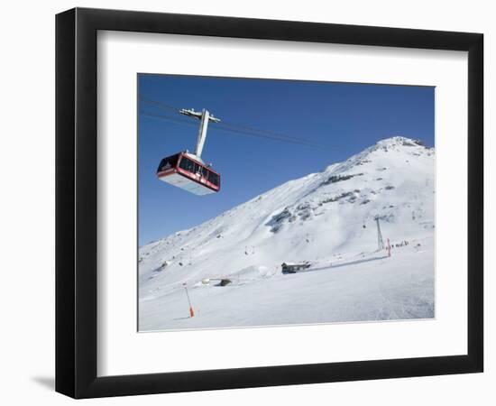 Cable Car, Rothorn Peak, Blauherd, Zermatt, Valais, Wallis, Switzerland-Walter Bibikow-Framed Photographic Print