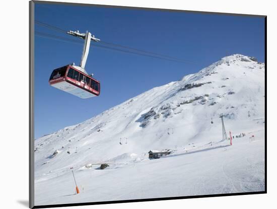 Cable Car, Rothorn Peak, Blauherd, Zermatt, Valais, Wallis, Switzerland-Walter Bibikow-Mounted Photographic Print