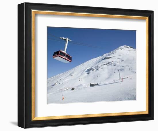 Cable Car, Rothorn Peak, Blauherd, Zermatt, Valais, Wallis, Switzerland-Walter Bibikow-Framed Photographic Print