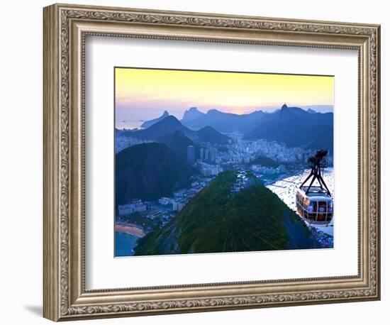 Cable Car to Sugar Loaf Mountain, Rio De Janiero, Brazil-Miva Stock-Framed Photographic Print