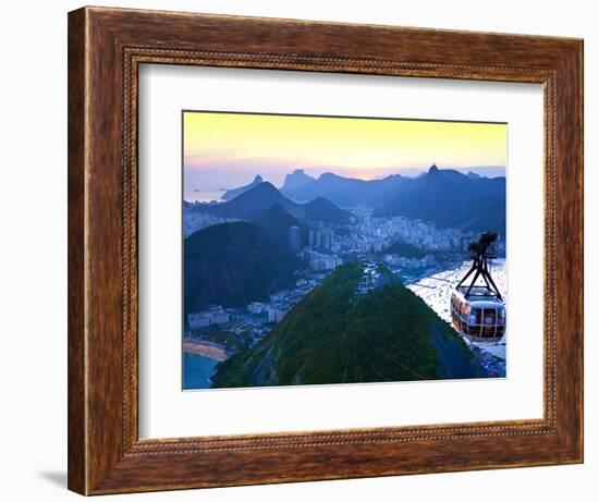 Cable Car to Sugar Loaf Mountain, Rio De Janiero, Brazil-Miva Stock-Framed Photographic Print