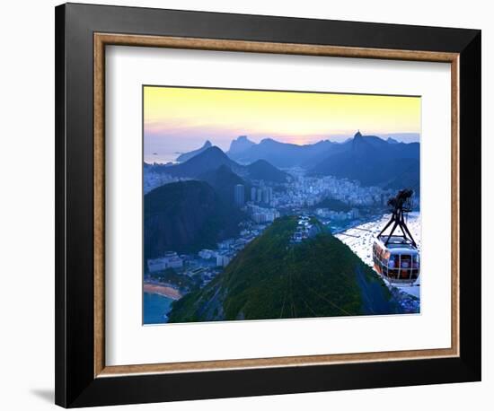 Cable Car to Sugar Loaf Mountain, Rio De Janiero, Brazil-Miva Stock-Framed Photographic Print