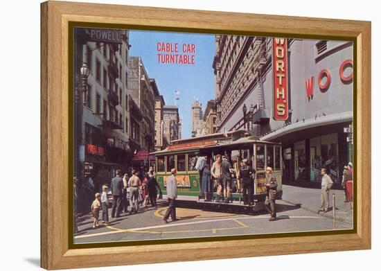 Cable Car Turn-Table, San Francisco, California-null-Framed Stretched Canvas