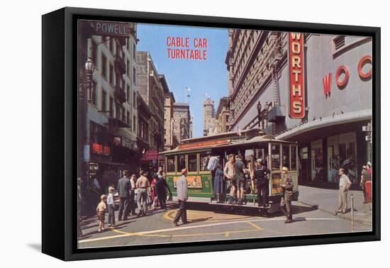 Cable Car Turn-Table, San Francisco, California-null-Framed Stretched Canvas