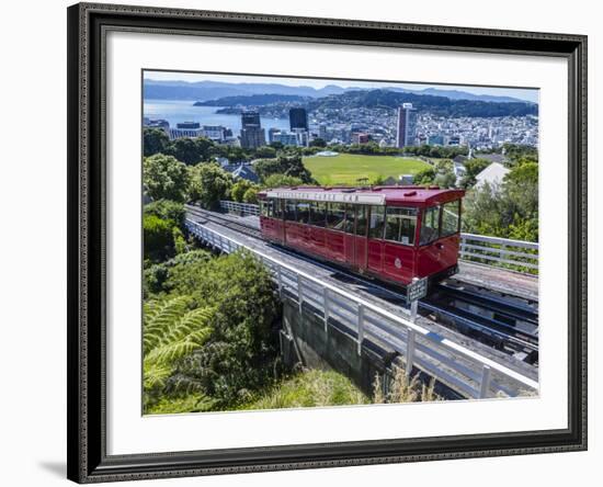 Cable Car, Wellington, North Island, New Zealand, Pacific-Michael Nolan-Framed Photographic Print