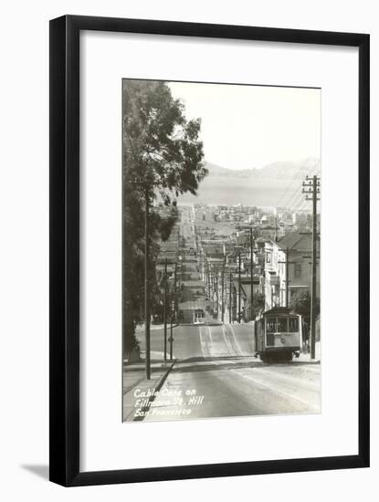 Cable Cars, Fillmore Street, San Francisco, California-null-Framed Art Print