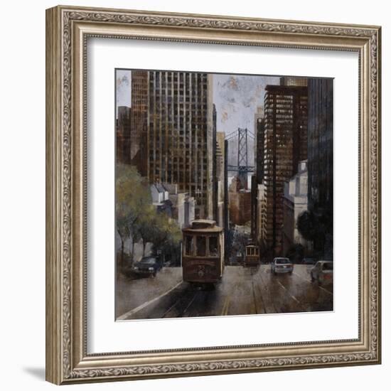 Cable Cars in San Francisco-Marti Bofarull-Framed Giclee Print