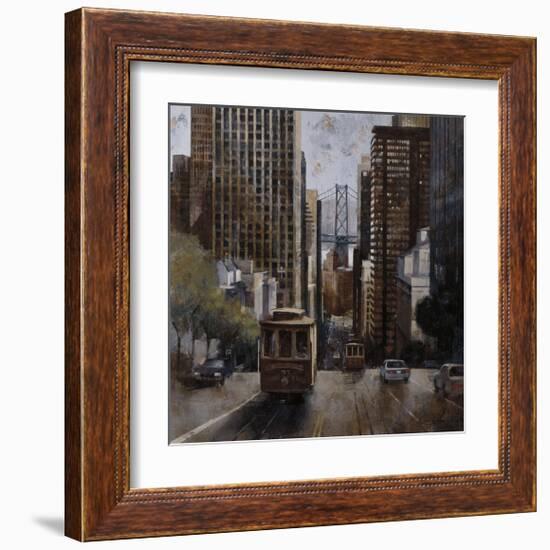 Cable Cars in San Francisco-Marti Bofarull-Framed Giclee Print