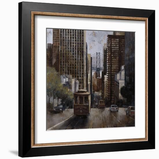 Cable Cars in San Francisco-Marti Bofarull-Framed Giclee Print