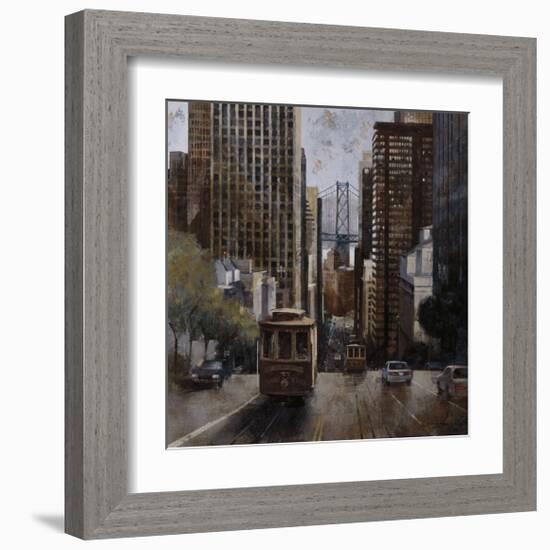 Cable Cars in San Francisco-Marti Bofarull-Framed Giclee Print