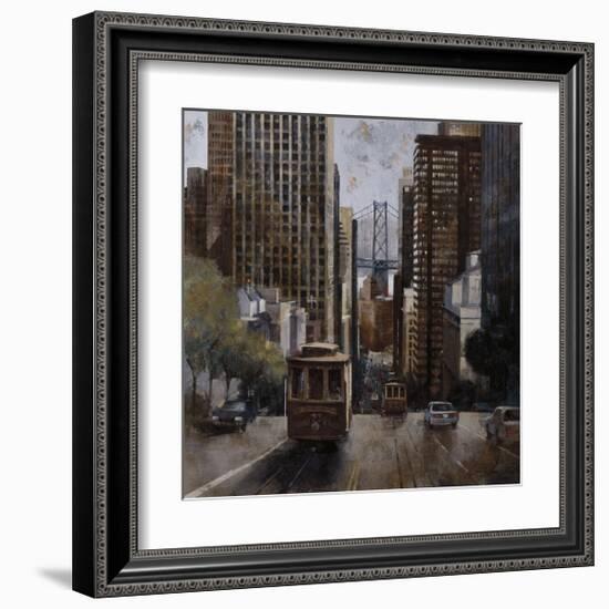 Cable Cars in San Francisco-Marti Bofarull-Framed Giclee Print