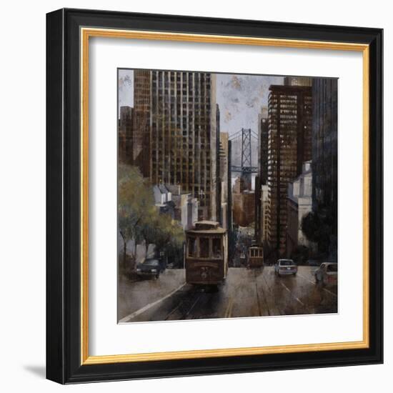 Cable Cars in San Francisco-Marti Bofarull-Framed Giclee Print