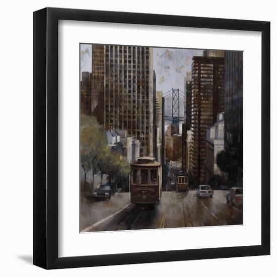 Cable Cars in San Francisco-Marti Bofarull-Framed Giclee Print