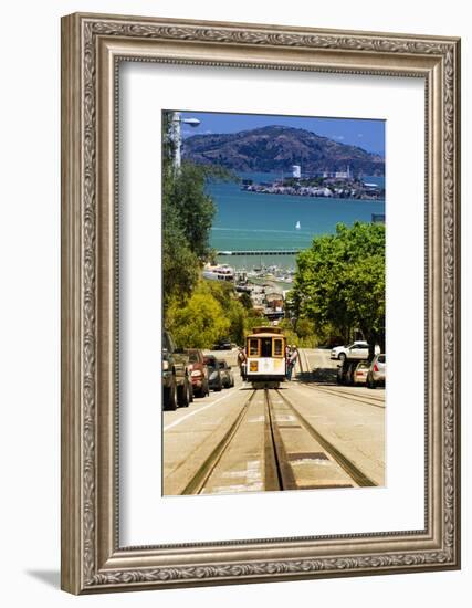 Cable Cars - Streets - Downtown - San Francisco - Californie - United States-Philippe Hugonnard-Framed Photographic Print