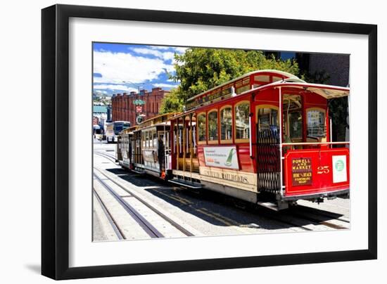 Cable Cars - Streets - Downtown - San Francisco - Californie - United States-Philippe Hugonnard-Framed Art Print