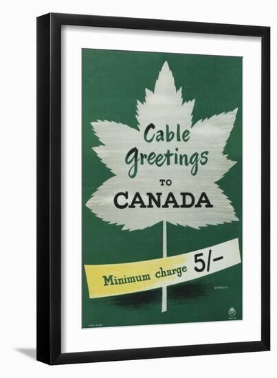 Cable Greetings to Canada-Stanley-Framed Art Print