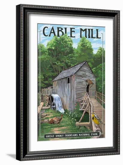 Cable Mill - Great Smoky Mountains National Park, TN-Lantern Press-Framed Art Print