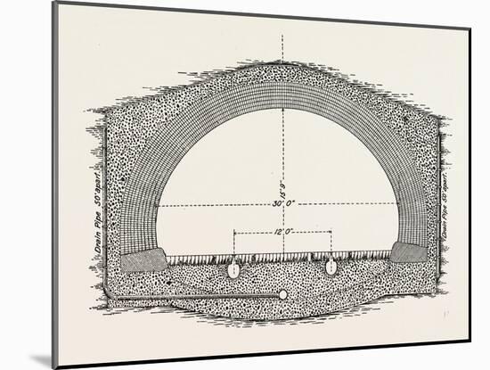 Cable Railway Tunnel under River Near Van Buren Street-null-Mounted Giclee Print