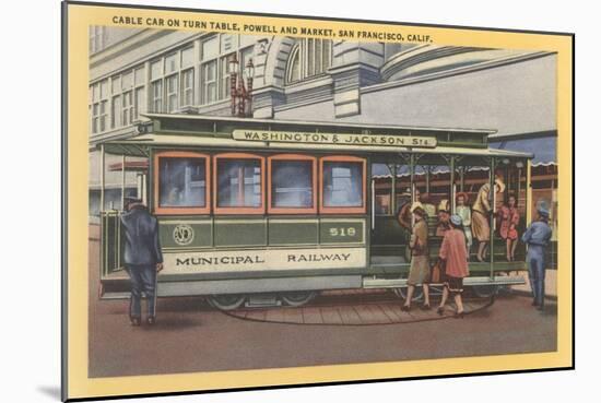 Cablecar, San Francisco, California-null-Mounted Art Print