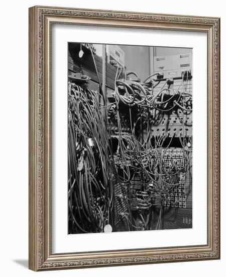 Cables on Early Computer-Jerry Cooke-Framed Photographic Print