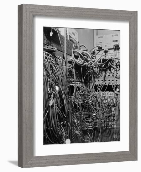 Cables on Early Computer-Jerry Cooke-Framed Photographic Print