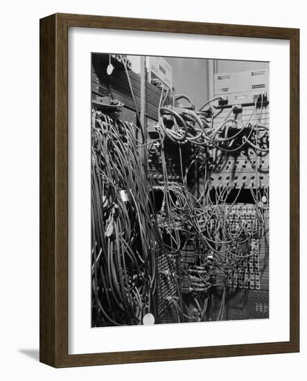 Cables on Early Computer-Jerry Cooke-Framed Photographic Print