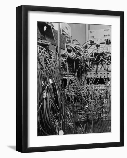 Cables on Early Computer-Jerry Cooke-Framed Photographic Print