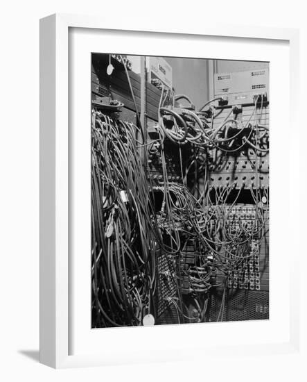 Cables on Early Computer-Jerry Cooke-Framed Photographic Print