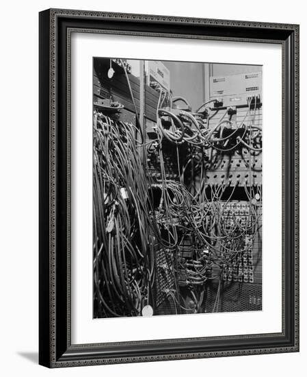 Cables on Early Computer-Jerry Cooke-Framed Photographic Print