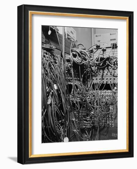 Cables on Early Computer-Jerry Cooke-Framed Photographic Print