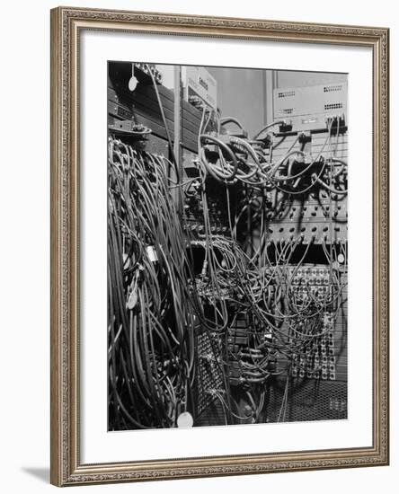 Cables on Early Computer-Jerry Cooke-Framed Photographic Print