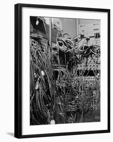 Cables on Early Computer-Jerry Cooke-Framed Photographic Print