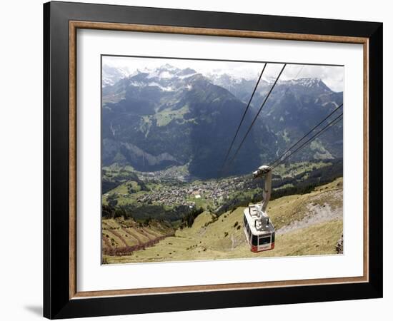 Cableway Wengen-Mannlichen, Lauterbrunnen Valley, Bernese Oberland, Swiss Alps, Switzerland, Europe-Hans Peter Merten-Framed Photographic Print