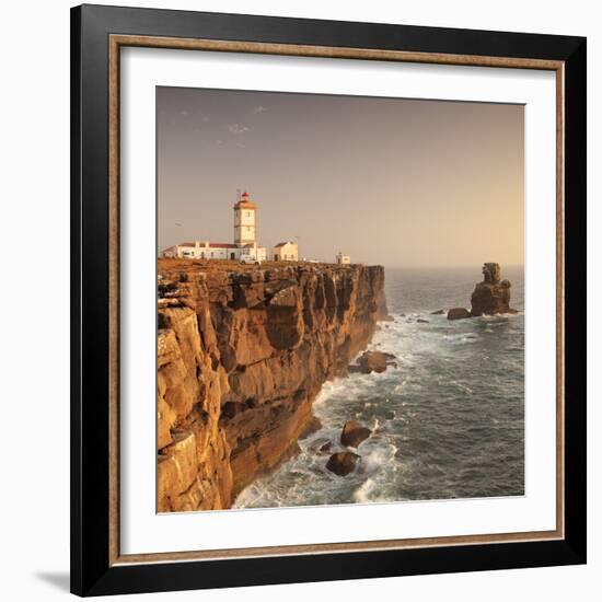 Cabo Carvoeiro lighthouse, Costa da Prata, Silver Coast, Peniche, Atlantic Ocean, Portugal, Europe-Markus Lange-Framed Photographic Print