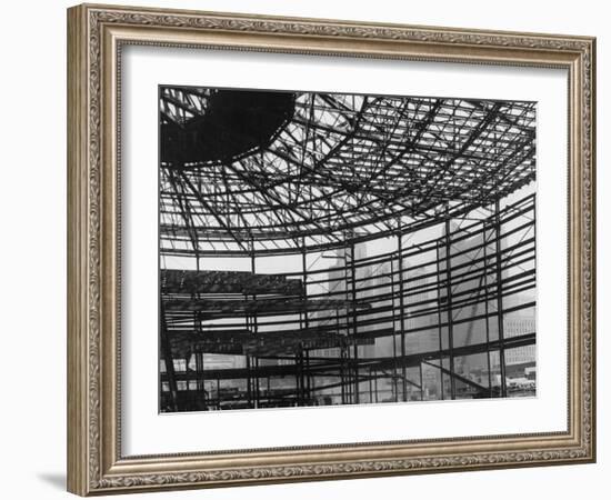 Cabo Hall Convention Arena Being Constructed-Andreas Feininger-Framed Photographic Print