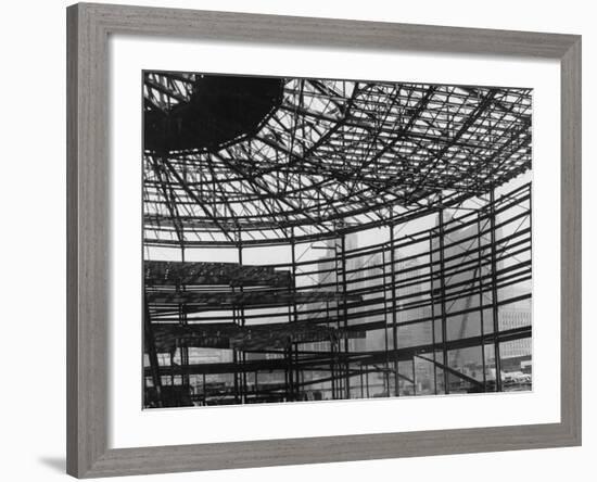 Cabo Hall Convention Arena Being Constructed-Andreas Feininger-Framed Photographic Print