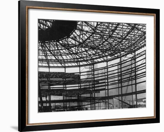 Cabo Hall Convention Arena Being Constructed-Andreas Feininger-Framed Photographic Print