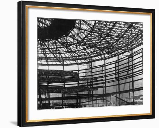 Cabo Hall Convention Arena Being Constructed-Andreas Feininger-Framed Photographic Print